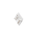 Embout TRACK 48V standard, pour rail en applique, blanche