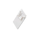 Embout TRACK 48V profond, pour rail en applique, blanche