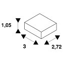 Pince de plafond TRACK 48V, noir