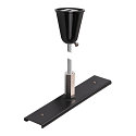 Plaque de renforcement du rail TRACK 48V avec kit de suspension, noir