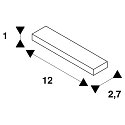 Plaque de renforcement du rail TRACK 48V avec kit de suspension, noir