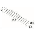 Projecteur sur rail IN-LINE 44 DALI 48V rigide, contr�lable par DALI IP20, noir gradable