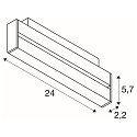 Projecteur sur rail IN-LINE 24 TRACK 48V DARKLIGHT REFLECTOR Move DALI IP20, noir gradable