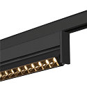 SLV track spot IN-LINE 24 TRACK 48V DARKLIGHT REFLECTOR Move DALI IP20, black dimmable