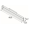 Projecteur sur rail IN-LINE 46 TRACK 48V DARKLIGHT REFLECTOR Move DALI IP20, noir gradable