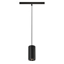 Luminaire � suspension NUMINOS� S TRACK 48V contr�lable par DALI IP20, chrome, noir gradable