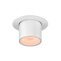 SLV ceiling recessed luminaire NUMINOS® PROJECTOR S cylindrical, white