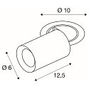 SLV ceiling recessed luminaire NUMINOS® PROJECTOR S cylindrical, white