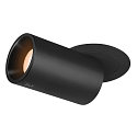 Plafonnier encastré NUMINOS® PROJECTOR M cylindrique, noir 
