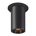Plafonnier encastré NUMINOS® PROJECTOR M cylindrique, noir 