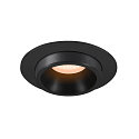Plafonnier encastré NUMINOS® PROJECTOR M cylindrique, noir 