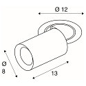Plafonnier encastré NUMINOS® PROJECTOR M cylindrique, noir 