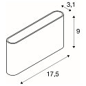 SLV Luminaire mural d'ext�rieur OVAL 18 WL IP65, blanche