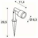 SLV Lampe � piquet de terre SYNA GARDEN IP65, noir 
