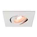 SLV cover UNIVERSAL DOWNLIGHT IP20 square, swivelling, white