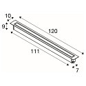 SLV Projecteur encastr� DASAR� 1200 rigide, contr�lable par DALI, passable IP65 / IP67, acier inoxydable gradable