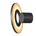 SLV Luminaire mural d'ext�rieur I-RING rond, commutable, avec diffuseur, pivotant � la cardan IP65, anthrazit 