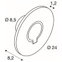 SLV Luminaire mural d'ext�rieur I-RING rond, commutable, avec diffuseur, pivotant � la cardan IP65, anthrazit 