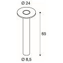 SLV Lampadaire d'ext�rieur I-RING rond, commutable, avec diffuseur, pivotant � la cardan IP65, anthrazit 