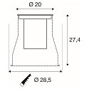 SLV Projecteur encastr� DASAR� L angulaire, pivotant, contr�lable par DALI, passable IP65 / IP67, acier inoxydable gradable