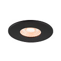 SLV ceiling recessed luminaire UNIVERSAL DOWNLIGHT PHASE set of 12 IP20 / IP65, black dimmable