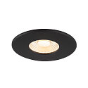 SLV ceiling recessed luminaire UNIVERSAL DOWNLIGHT PHASE set of 12 IP20 / IP65, black dimmable