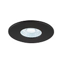 SLV ceiling recessed luminaire UNIVERSAL DOWNLIGHT PHASE set of 12 IP20 / IP65, black dimmable