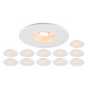 ceiling recessed luminaire UNIVERSAL DOWNLIGHT PHASE set of 12 IP20 / IP65, white dimmable