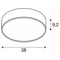 SLV Applique et plafonnier MEDO� PRO 40 rond IP50, noir gradable