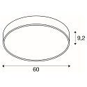 SLV Applique et plafonnier MEDO� PRO 60 rond, contr�lable par DALI IP50, blanche gradable