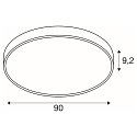 SLV ceiling luminaire MEDO� PRO 90 round, CCT Switch, UGR < 19 IP50, white dimmable