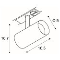 1-Projecteur monophas� NOBLO� SPOT rond, pivotant, rotatif IP20