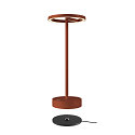 SLV battery table lamp VINOLINA ONE with touch dimmer, ring shape IP54, rust dimmable