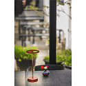 SLV battery table lamp VINOLINA ONE with touch dimmer, ring shape IP54, rust dimmable