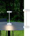 SLV Lampe de table � accu VINOLINA 2-CCT 2 voies, cylindrique, CCT Switch, avec variateur tactile, avec station de recharge IP54