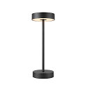 Lampe de table � accu VINOLINA IP54, noir gradable