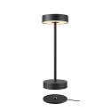 SLV battery table lamp VINOLINA IP54, black dimmable