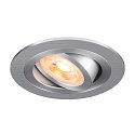 Plafonnier encastr� NEW TRIA� 75 rond GU10 IP20, aluminium