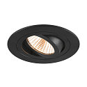ceiling recessed luminaire NEW TRIA� 75 round IP20, black dimmable