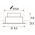 SLV ceiling recessed luminaire NEW TRIA� 68 round IP20, white dimmable