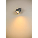 SLV Luminaire mural d'ext�rieur S-CUBE angulaire, CCT Switch, inclinable IP65, anthrazit gradable