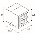 SLV Luminaire mural d'ext�rieur S-CUBE angulaire, CCT Switch, inclinable IP65, anthrazit gradable