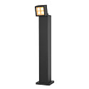 SLV Lampadaire d'ext�rieur S-CUBE 75 angulaire, CCT Switch, inclinable IP65, anthrazit gradable