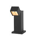 Luminaire en forme de borne S-CUBE 35 angulaire, CCT Switch, inclinable IP65, anthrazit gradable