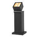SLV Luminaire en forme de borne S-CUBE 35 angulaire, CCT Switch, inclinable IP65, anthrazit gradable