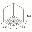 SLV Plafonnier ext�rieur S-CUBE Bas, angulaire, rigide, CCT Switch IP65, anthrazit gradable
