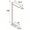 SLV floor lamp WORKLIGHT PRO IP20, white dimmable