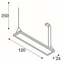 SLV Luminaire � suspension WORKLIGHT PRO haut bas, contr�lable par DALI, UGR < 19 IP20, gris gradable
