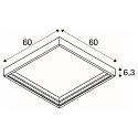 SLV Cadre de montage PANEL 595 P / 600 V, blanche, laqu�