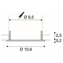 SLV Capot DOWNLIGHT V 100 plat, noir